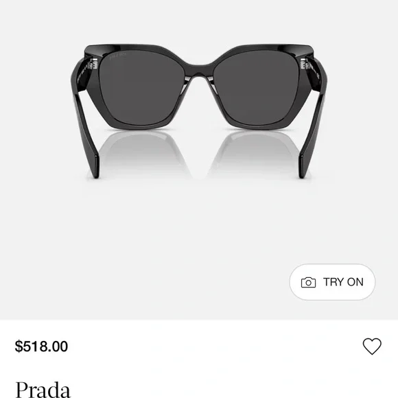 Prada Glossy Black Cat-Eye Sunglasses - Picture 11 of 15